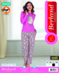 Resim 3203 MODAL BAYAN UZUN KOL PİJAMA TK.