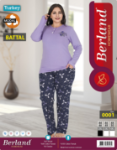 Resim 3204 MODAL BAYAN UZUN KOL BATTAL PİJAMA TK.